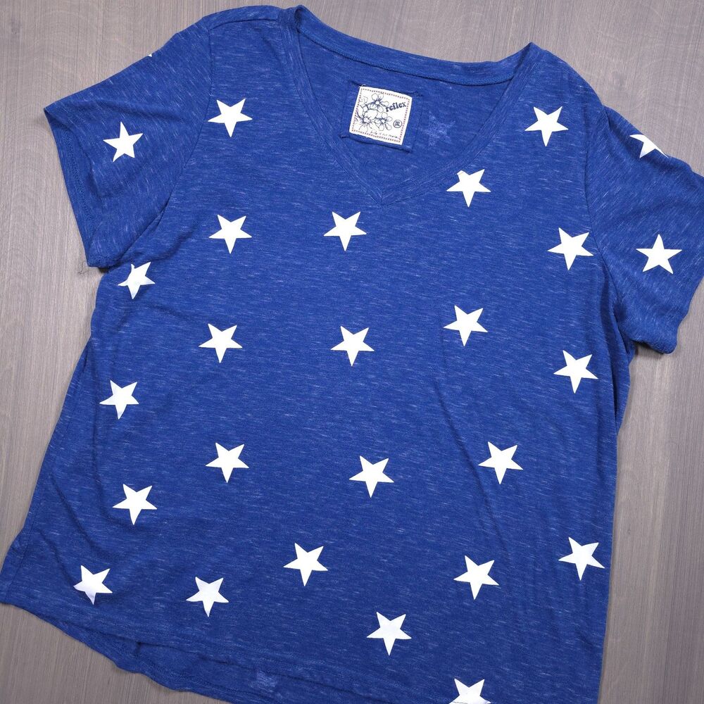 Blue and White Stars Reflex T-Shirt, 3XL